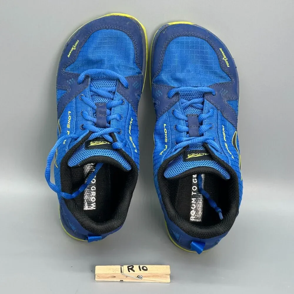 Altra Lone Peak Kids Boys 4 Blue Running Athletic Shoes Lace Up Low Sneakers_9